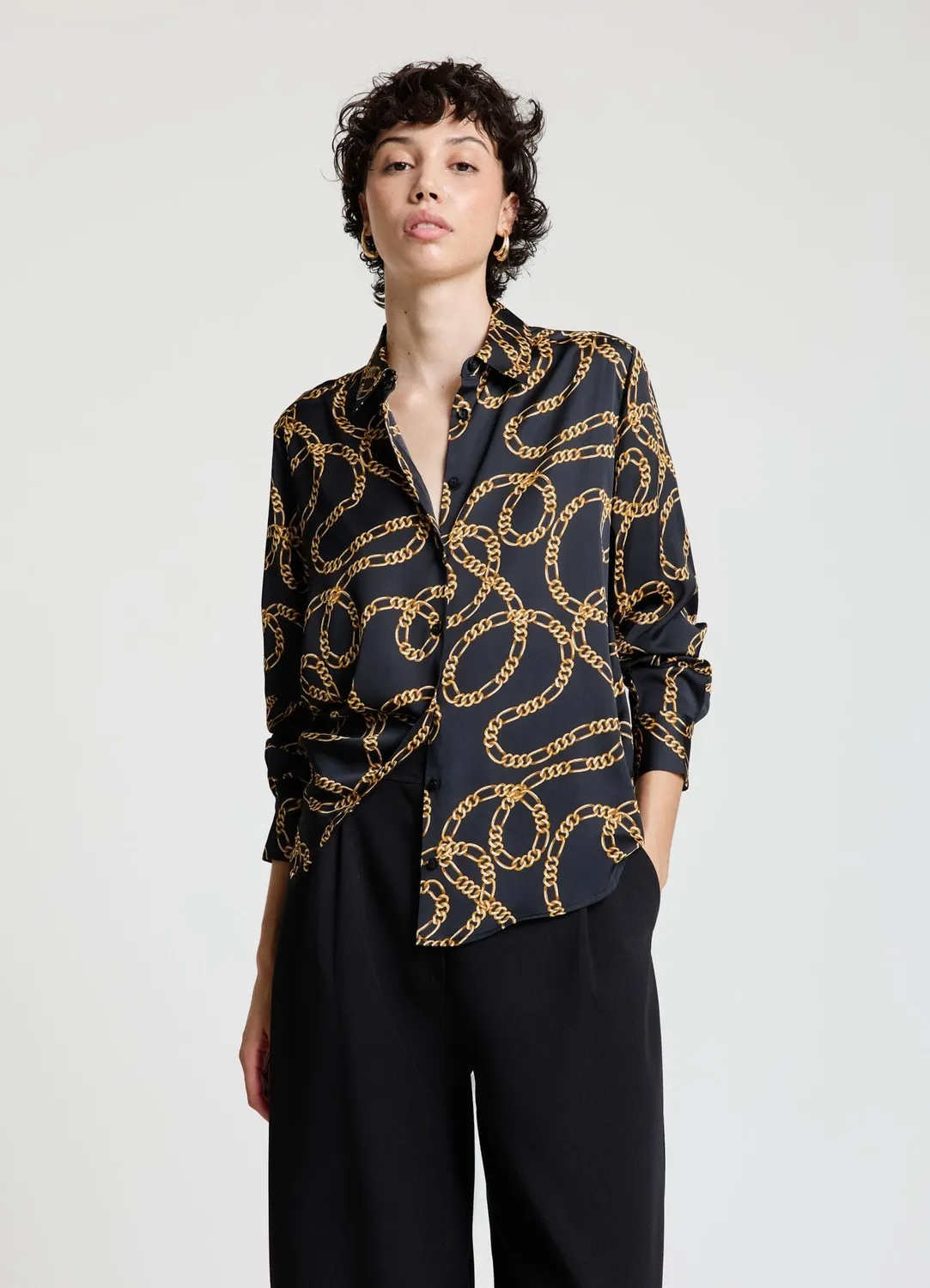 Calliope chemise chaînes femme effet satiné