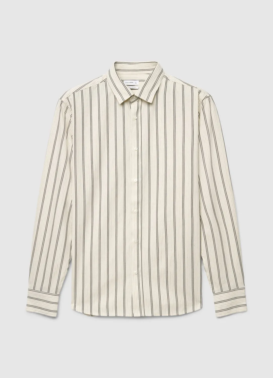 Calliope chemise homme rayée classique manches longues