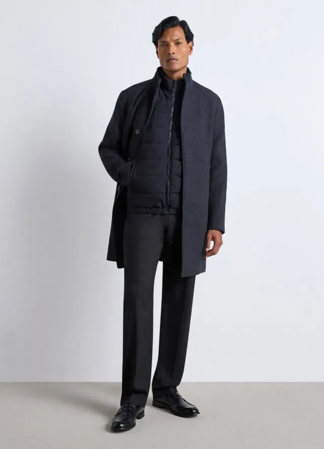 Calliope blouson matelassé homme col montant zip uni