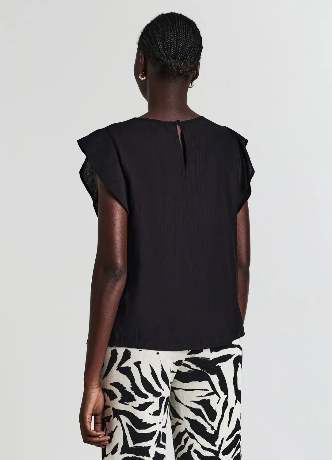 Calliope blouse manches volants femme unie