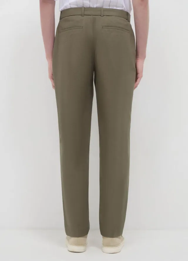 Calliope pantalon coton homme uni coupe regular