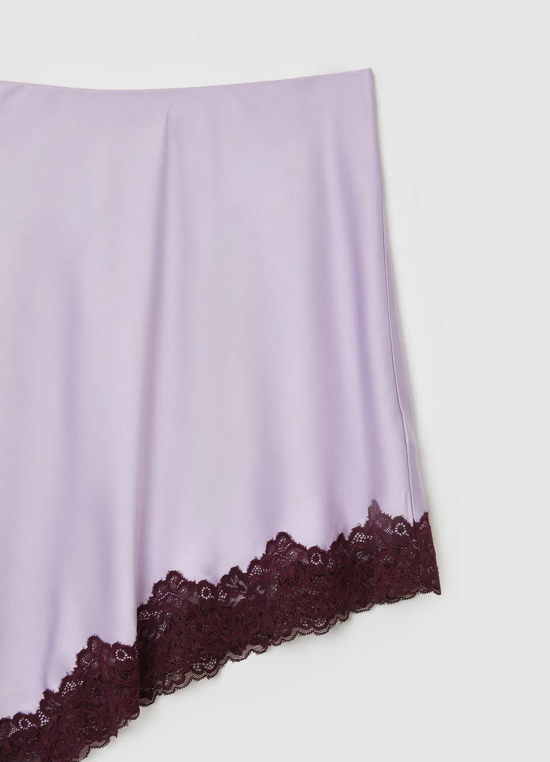 Calliope jupe mini satin dentelle femme
