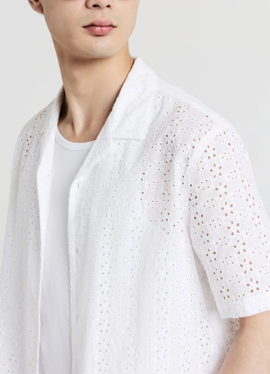 Calliope bowling sangallo chemise coton manches courtes