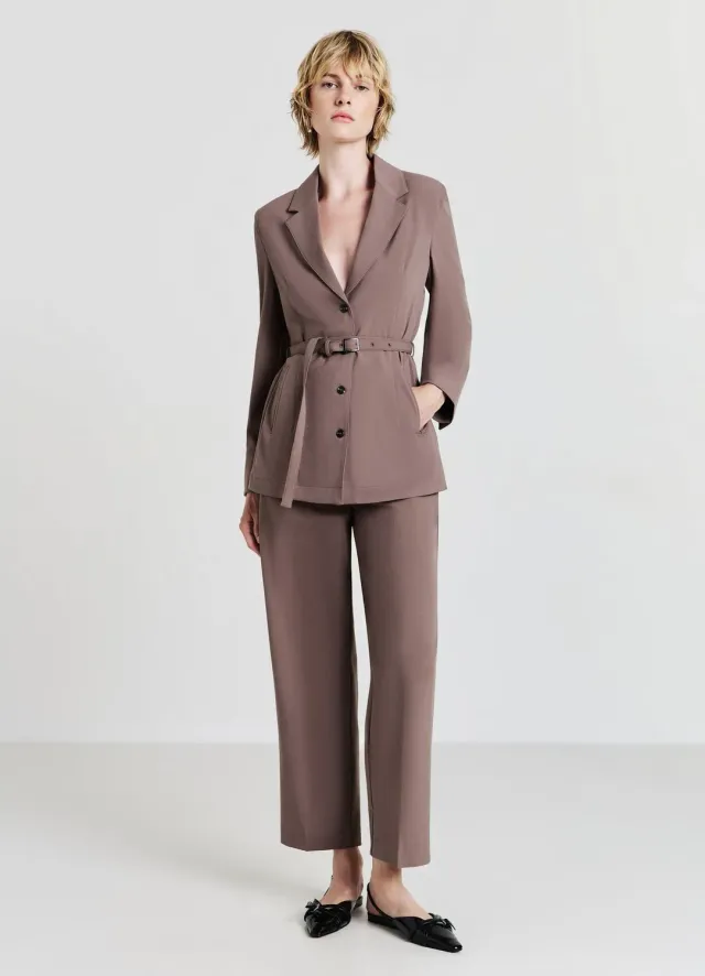 Calliope blazer ceinturé femme poches revers
