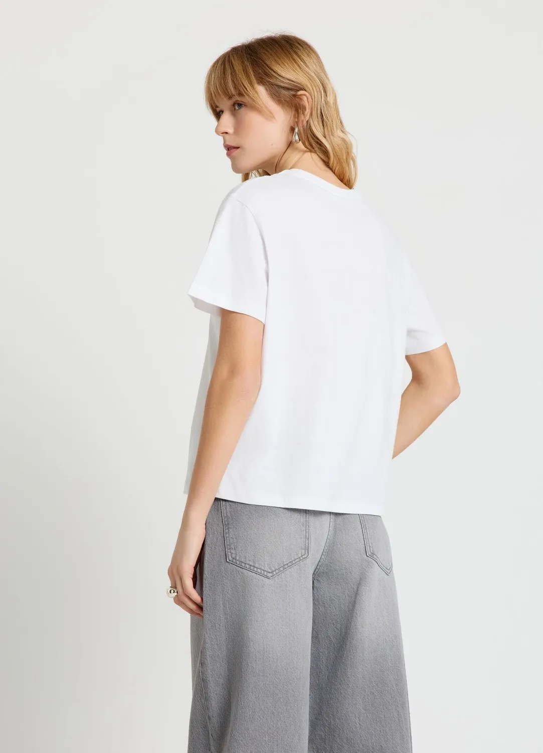Calliope T-shirt col rond femme uni coton