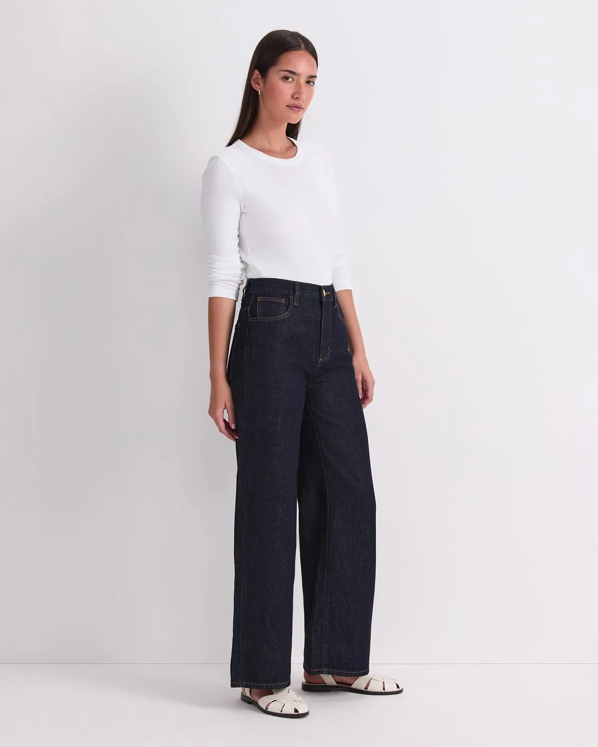 Sportscraft Simmi Wide Leg Jean jean blanc large