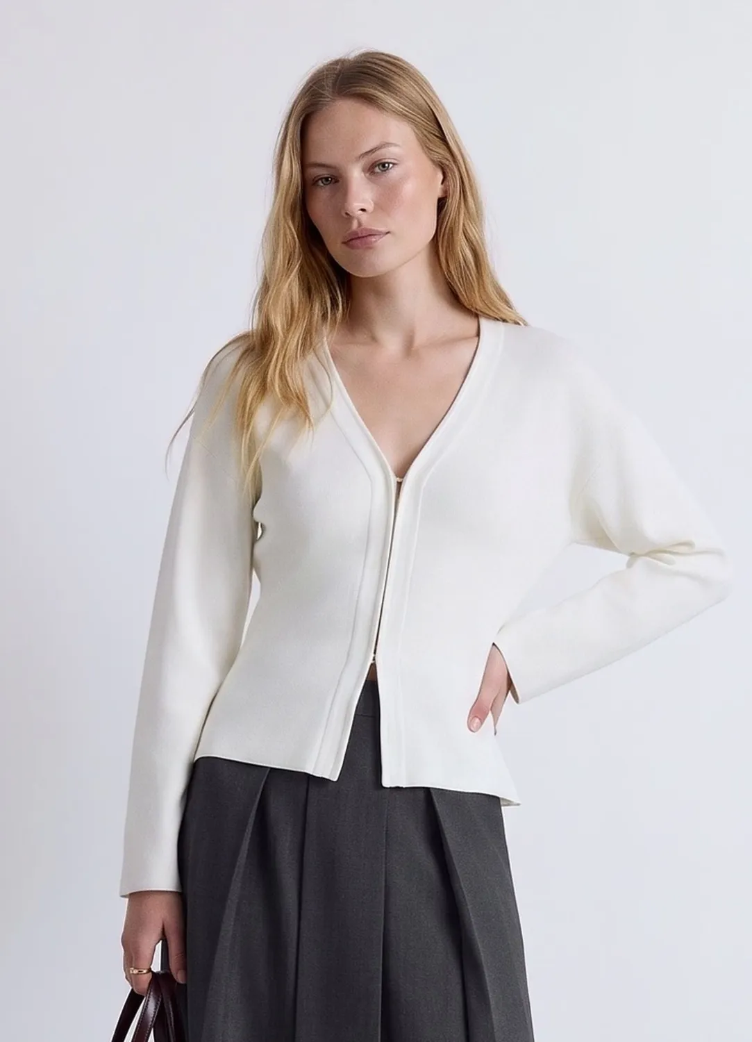 Calliope Cardigan ganci cardigan femme col V uni