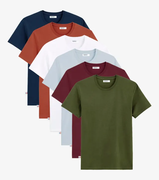 Cocorico Intemporel Pack 6 T-shirts Homme coton