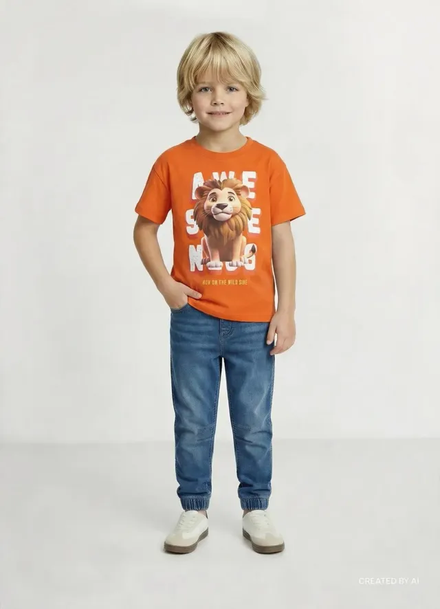 Calliope t-shirt imprimé garçon manches courtes