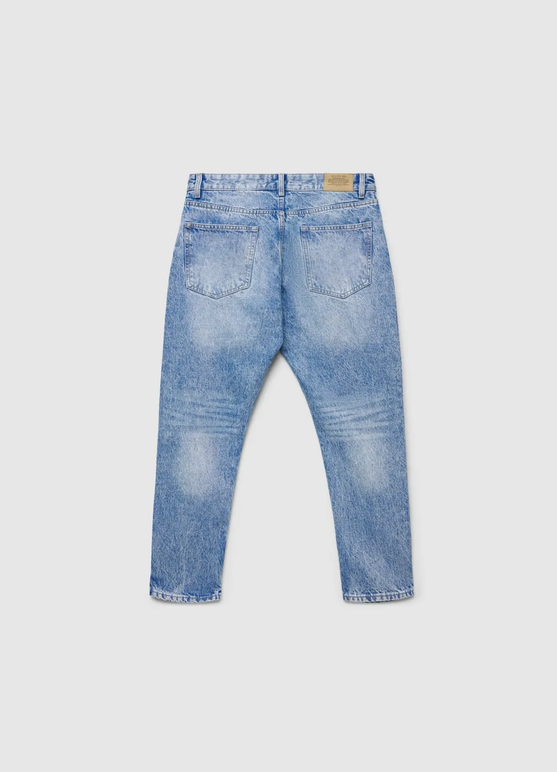 Calliope jean homme crop droit uni 5 poches