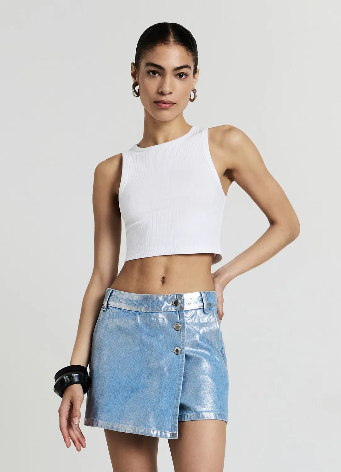 Calliope jupe-short enduite femme taille 42
