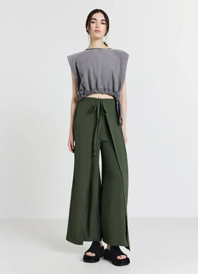 Calliope Pantalon femme uni panneaux taille unique
