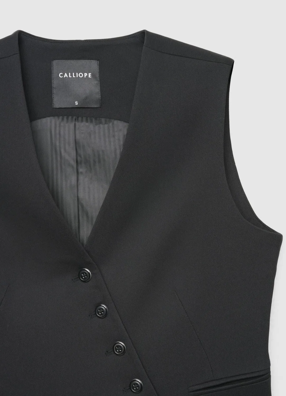 Calliope Gilet asymétrique femme 5 boutons tailleur