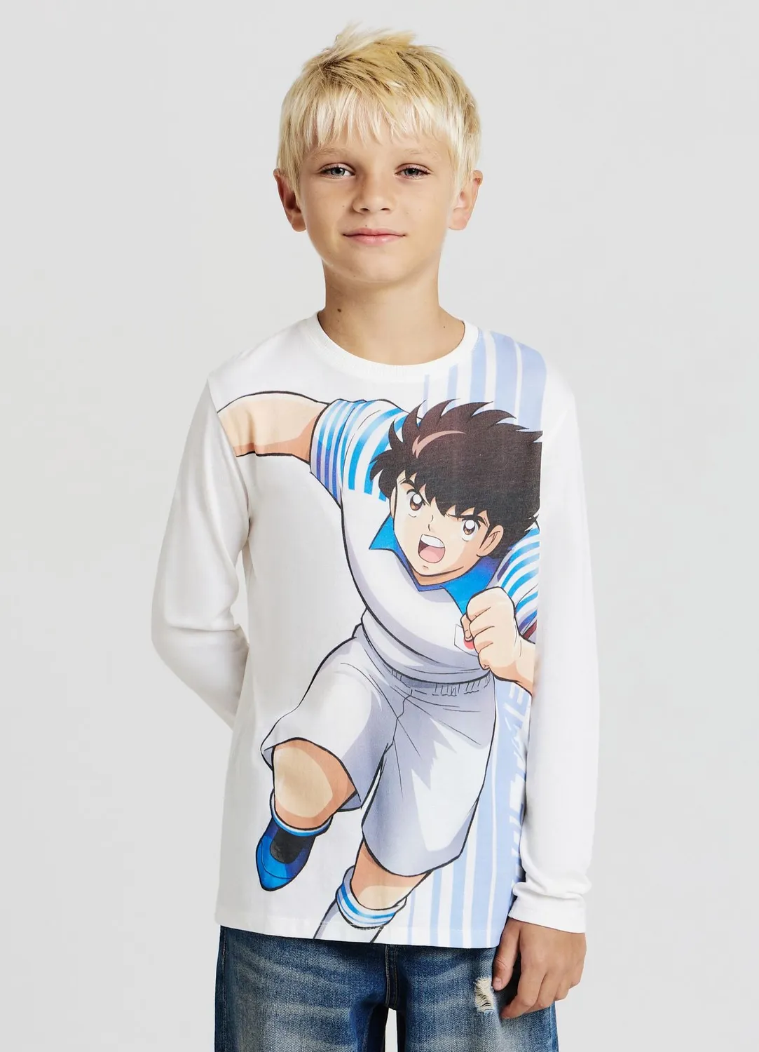 Calliope t-shirt Captain Tsubasa garçon manches longues coton