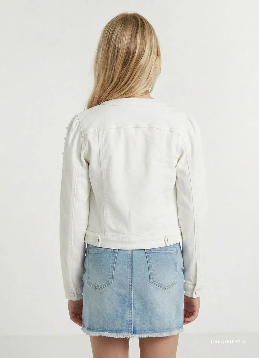 Calliope veste jean fille à perles 12-13 ans