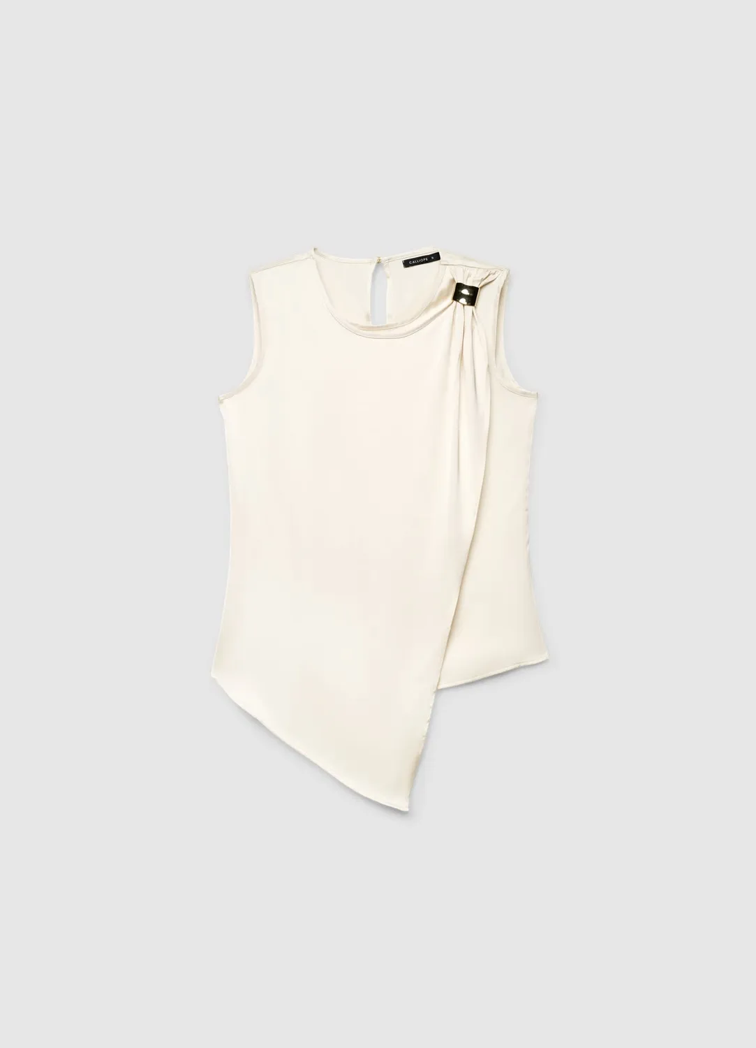 Calliope Top Asymétrique Simili-Satin Femme Boucle
