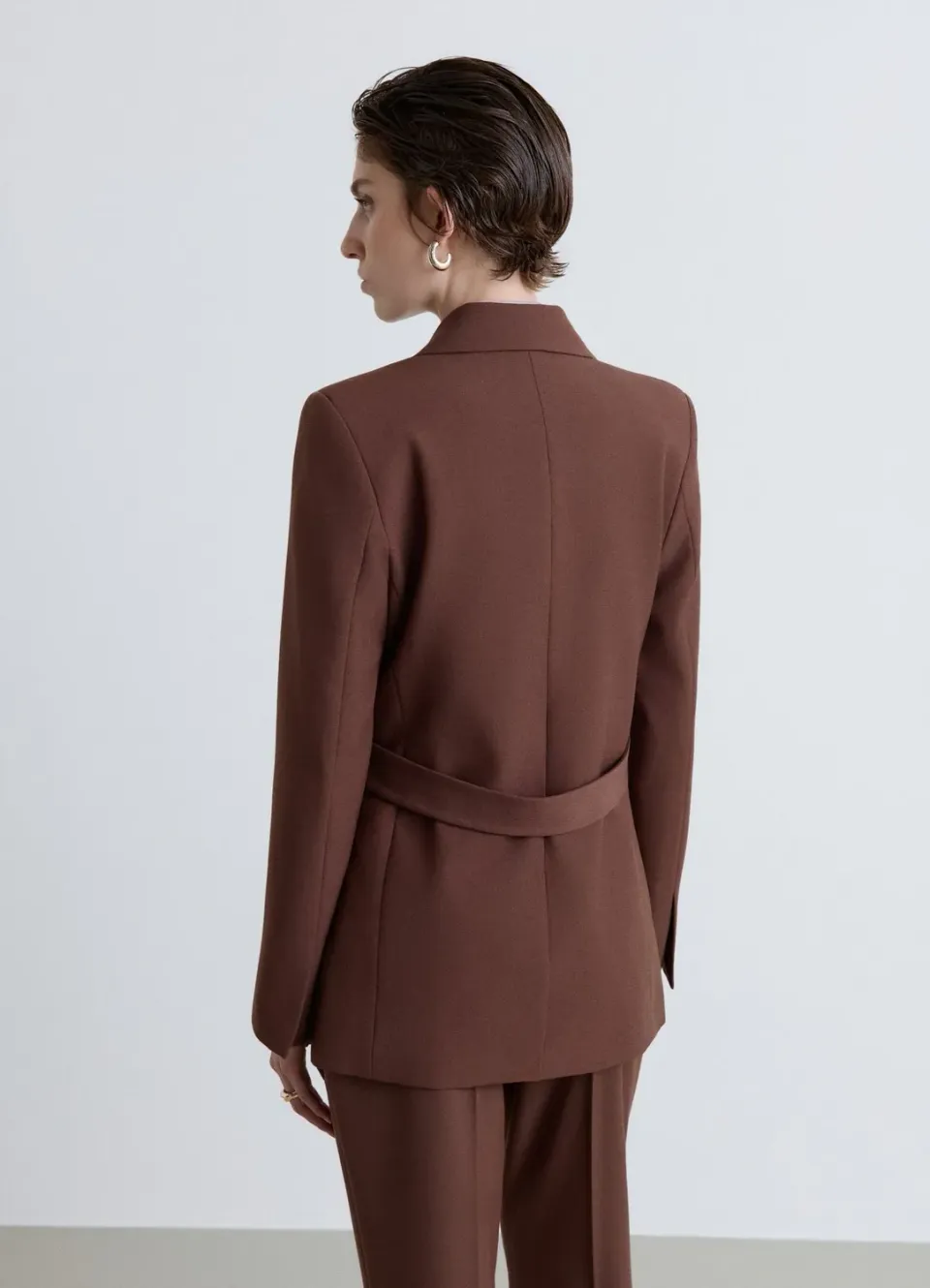 Calliope blazer femme ceinturé uni
