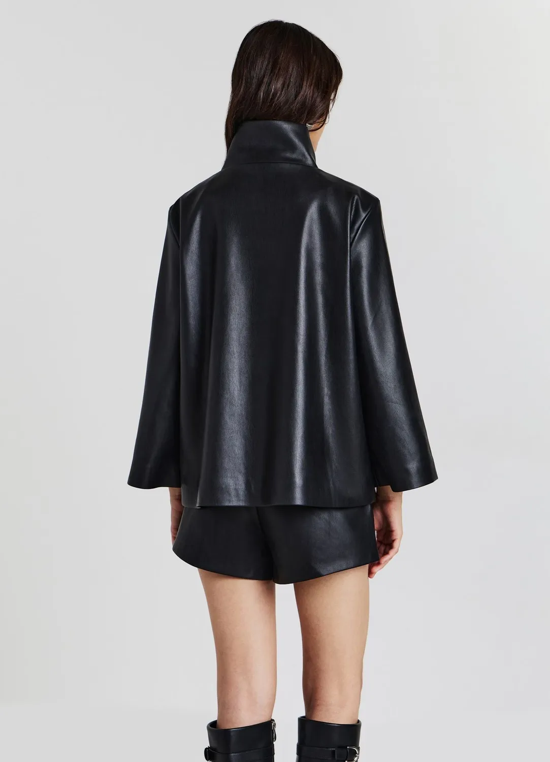 Calliope blouson effet cuir femme col montant