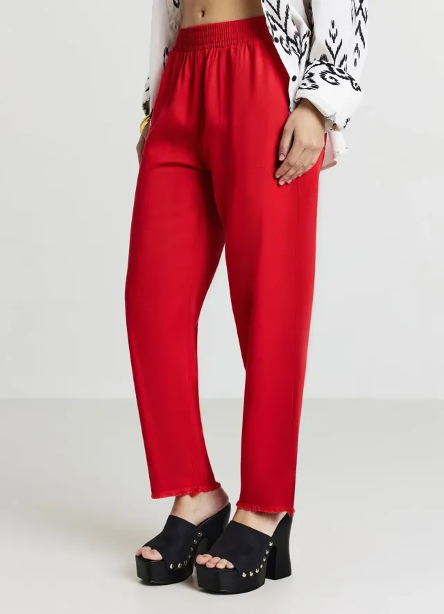 Calliope jogger femme uni élastiqué poches latérales