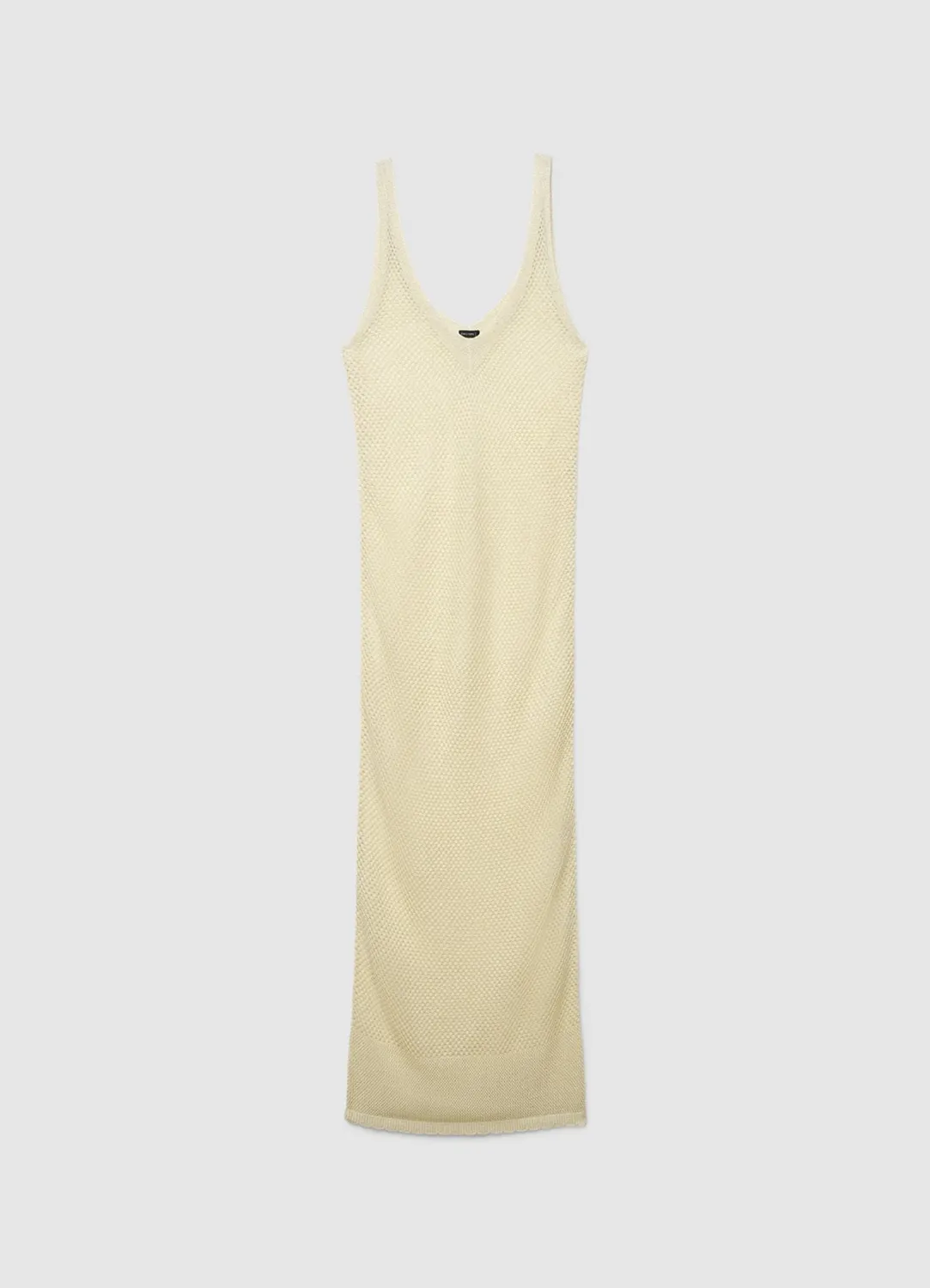 Calliope robe longue maille ajourée col V femme