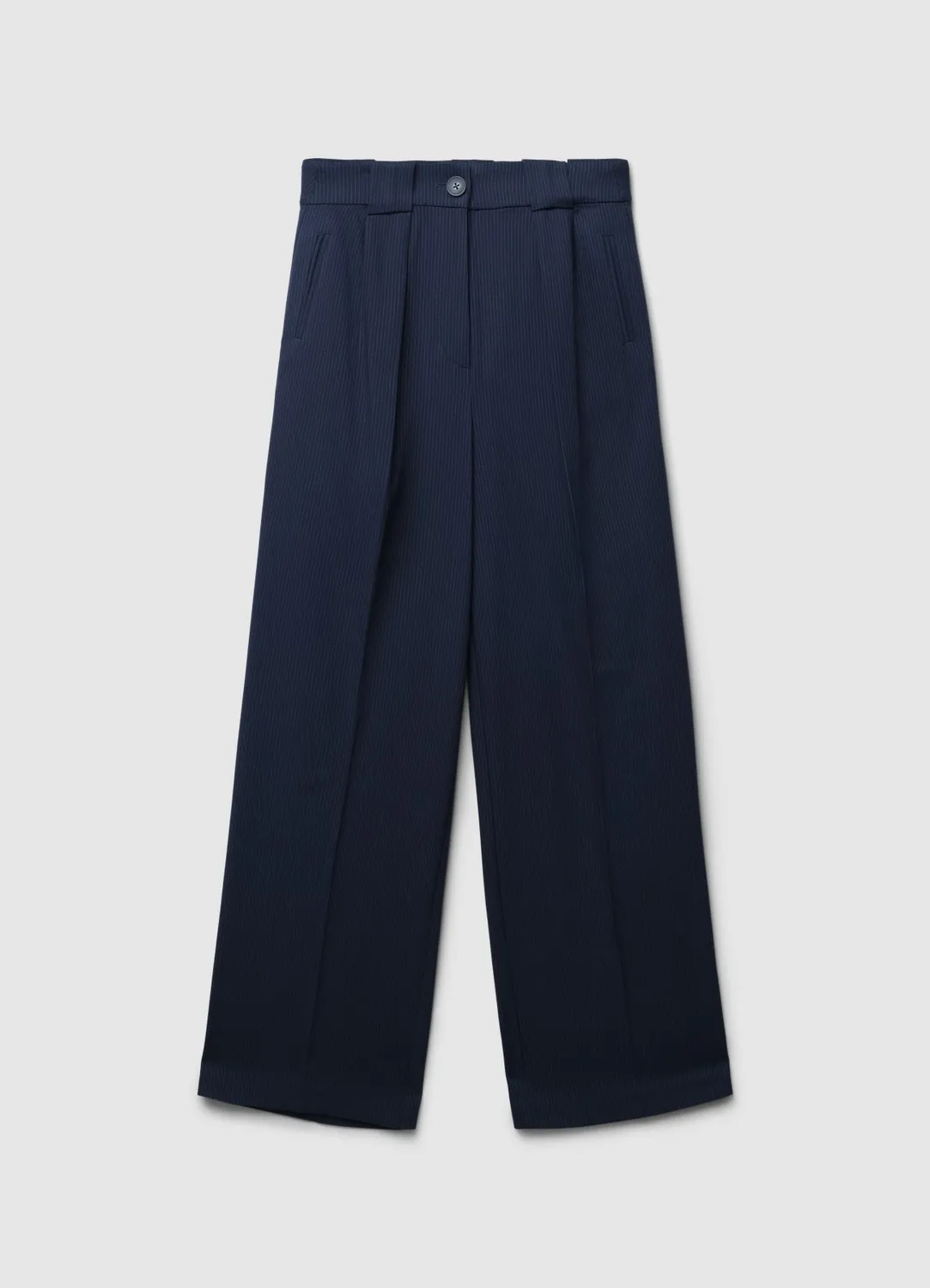 Calliope pantalon palazzo rayé femme bouton zip