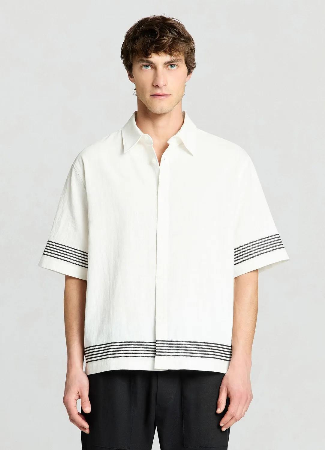 Calliope chemise homme boxy manches courtes rayures
