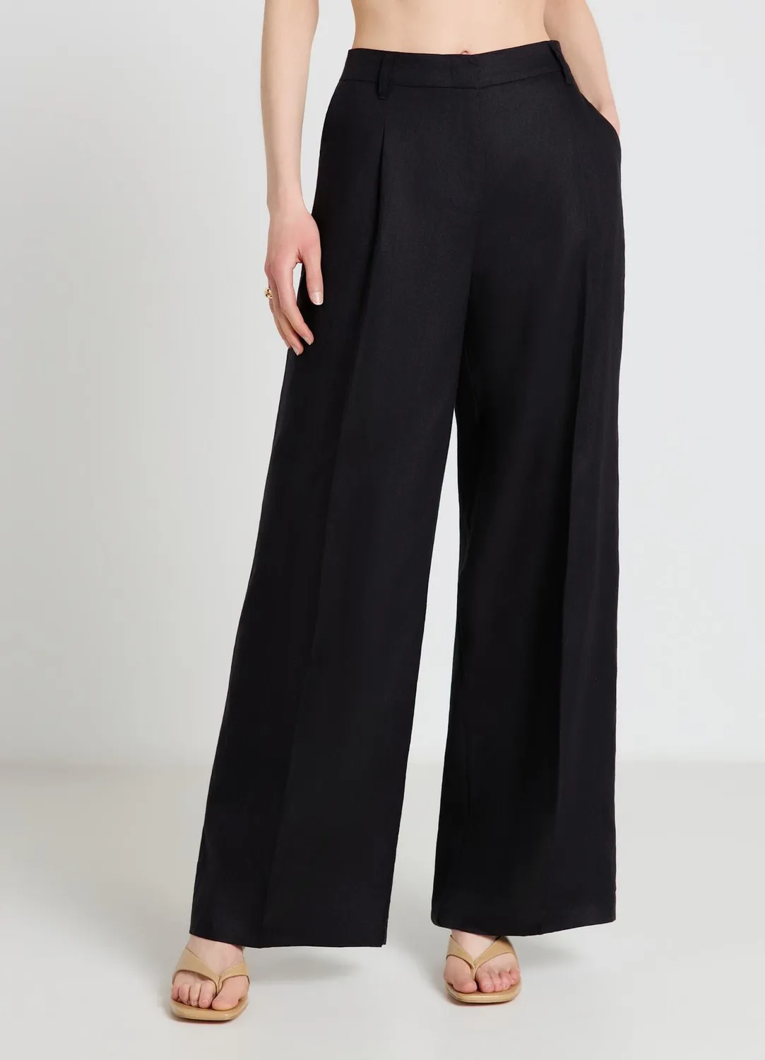 Calliope pantalon palazzo lin large femme