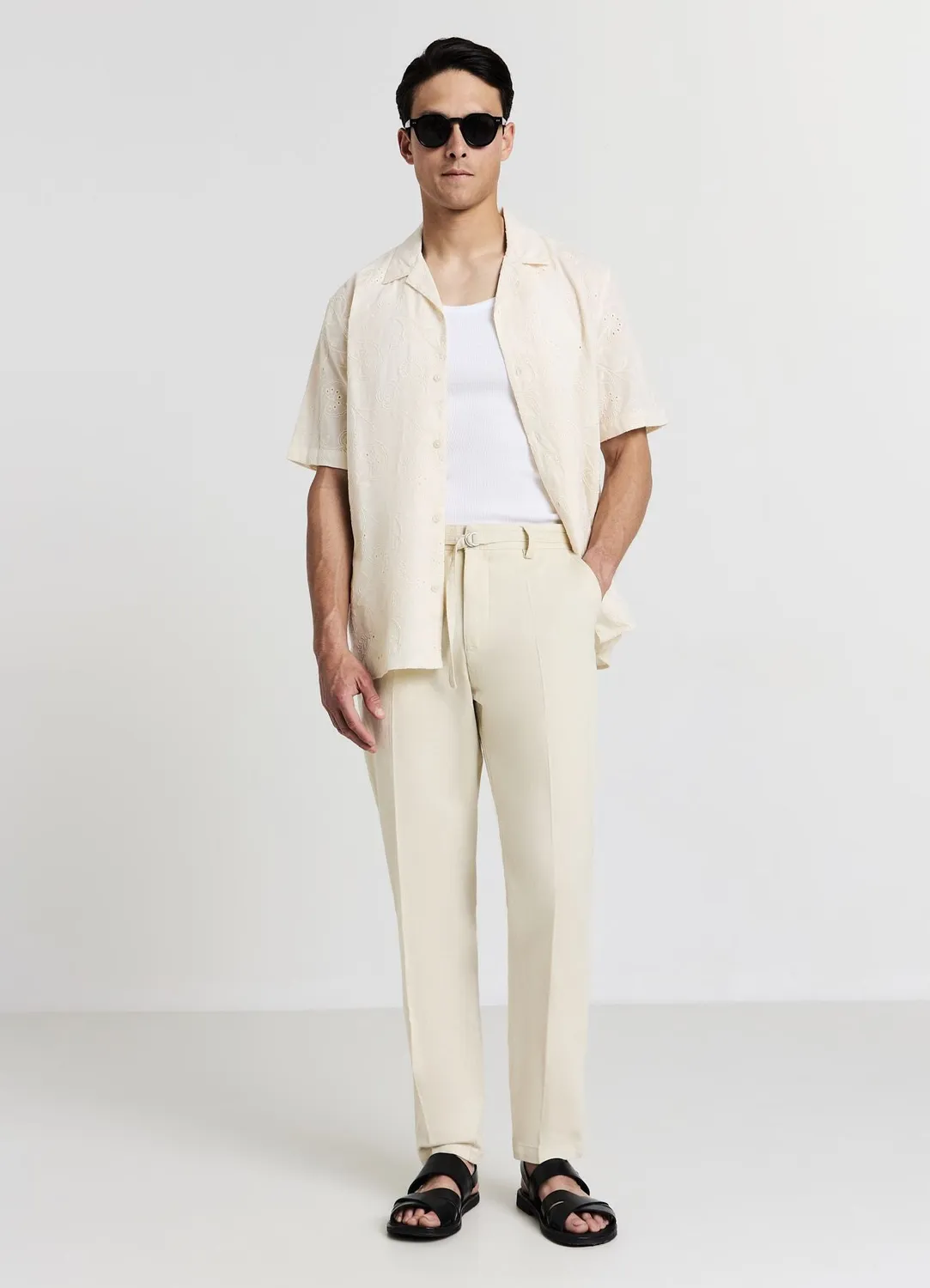 Calliope chemise bowling brodée homme L coton