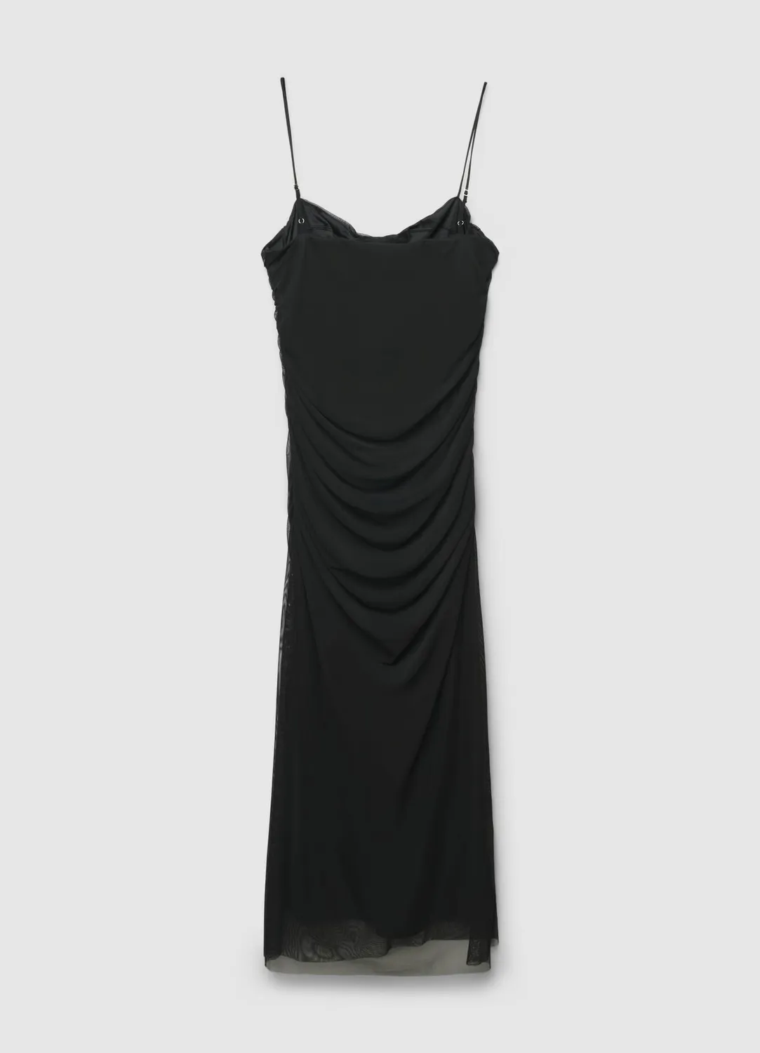 Calliope Atelier tulle robe longue femme drapée