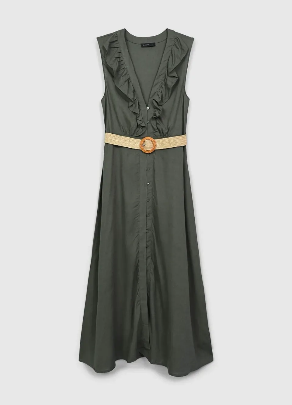 Calliope Atelier robe chemisier femme volants ceinture