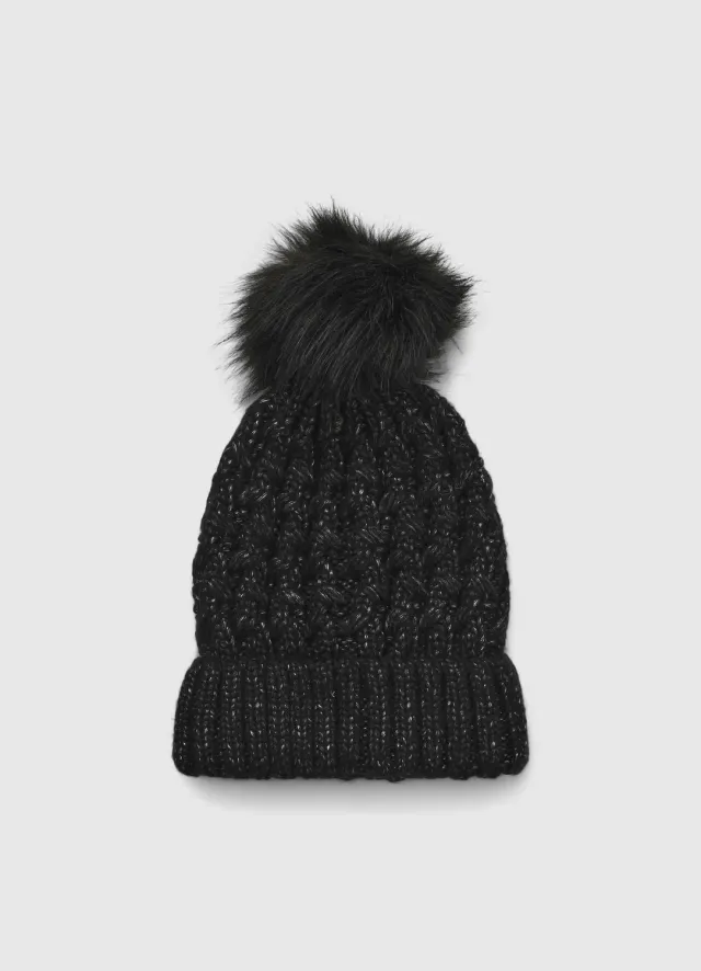 Calliope Bonnet torsadé à pompon maille femme