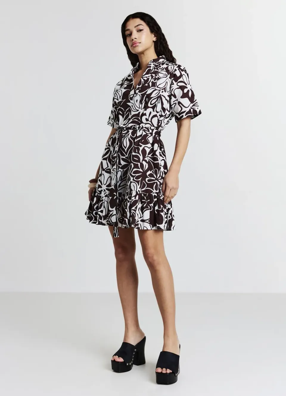 Calliope Balza robe courte femme à volant