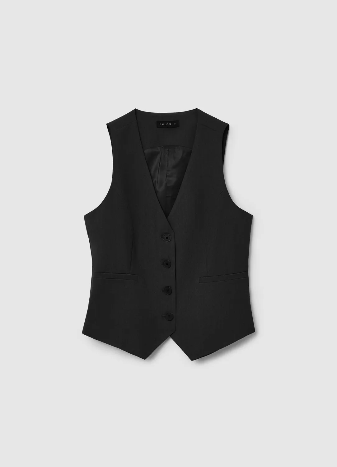 Calliope gilet uni femme col V boutons