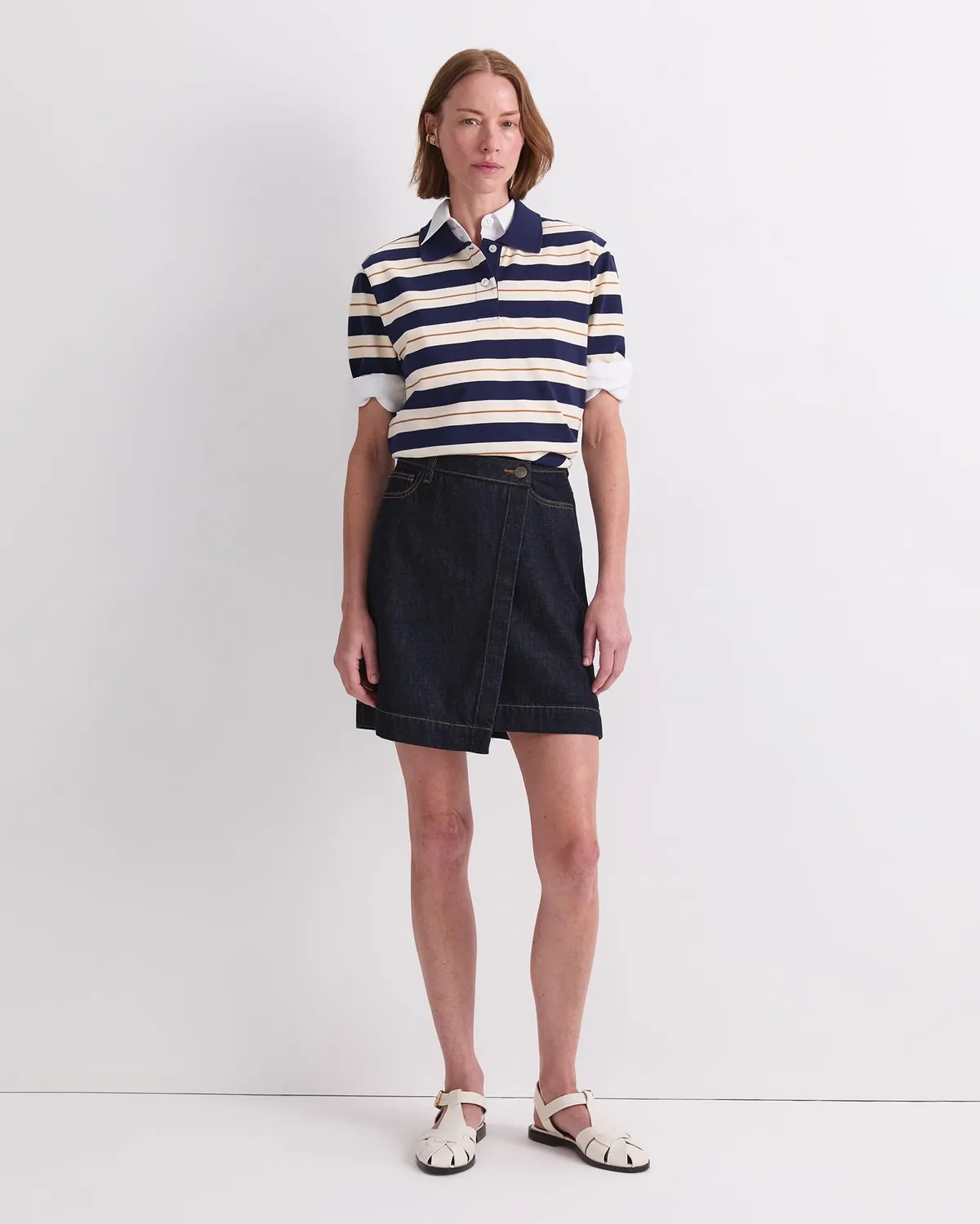 Sportscraft Simmi jupe jean portefeuille indigo brut