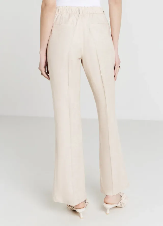 Calliope pantalon flare femme coton uni