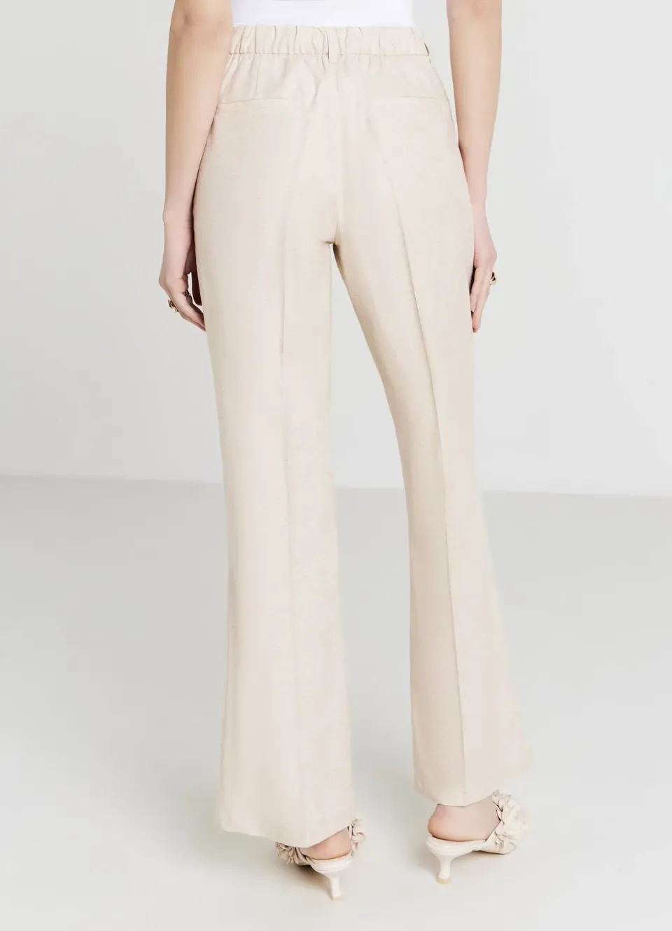 Calliope pantalon flare femme coton uni