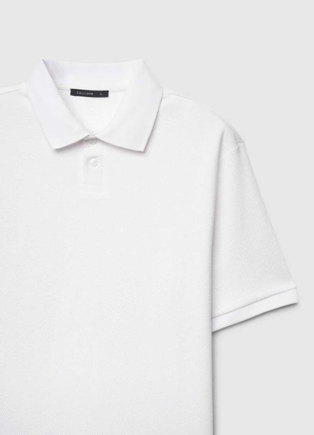 Calliope polo homme uni 2 boutons manches courtes