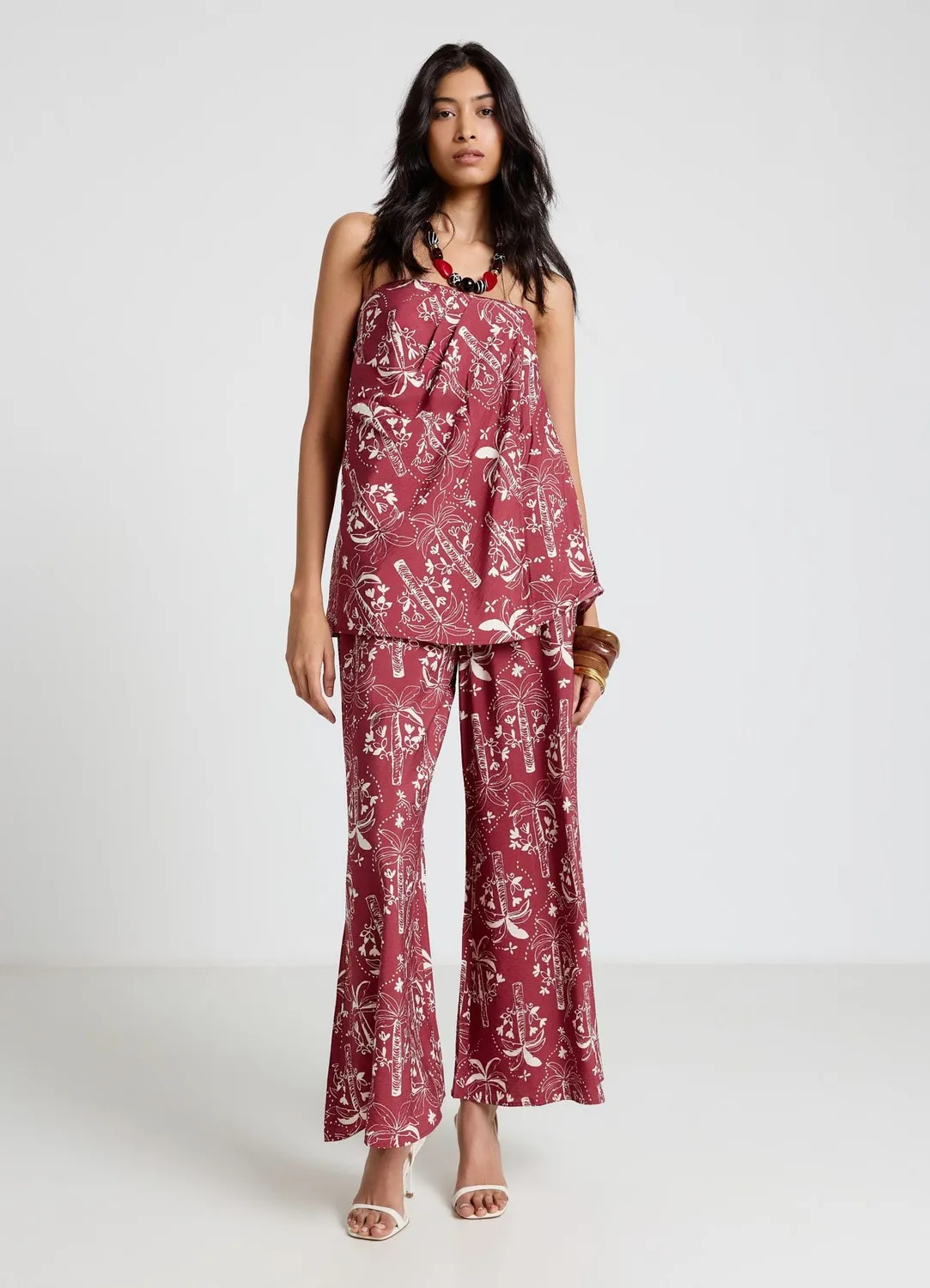 Calliope jupe paréo femme imprimé palmiers taille S