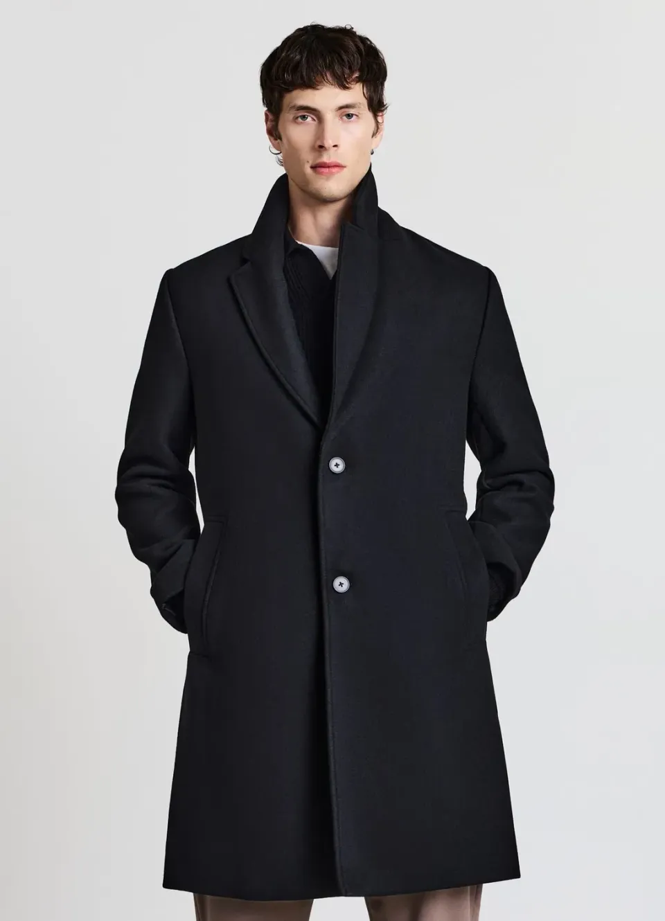Calliope Atelier manteau homme monopetto revers laine L