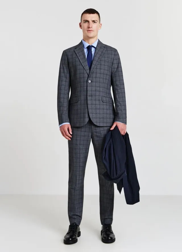Calliope veste monopetto carreaux homme bureau