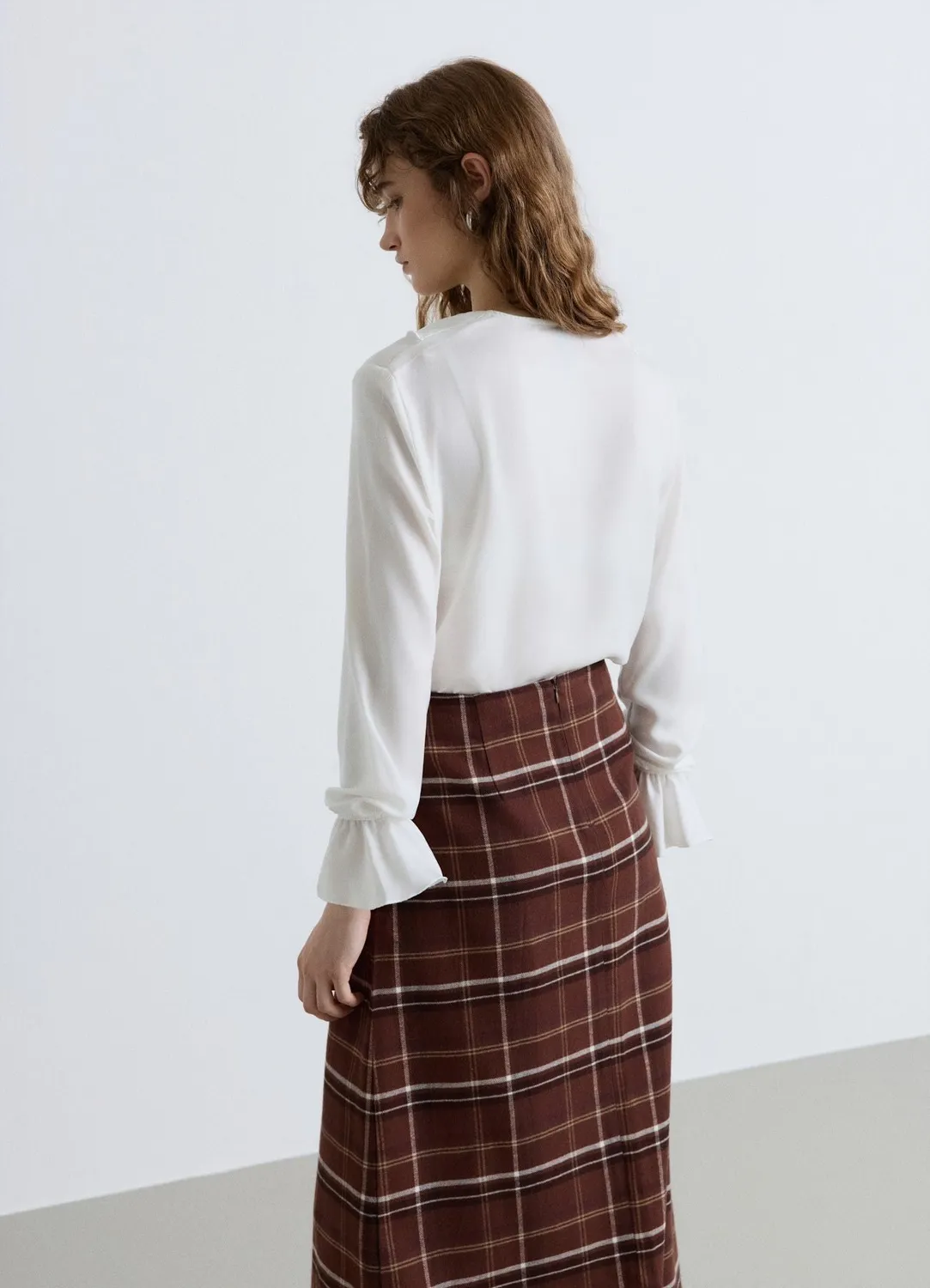 Calliope blouse femme volants satinée taille M