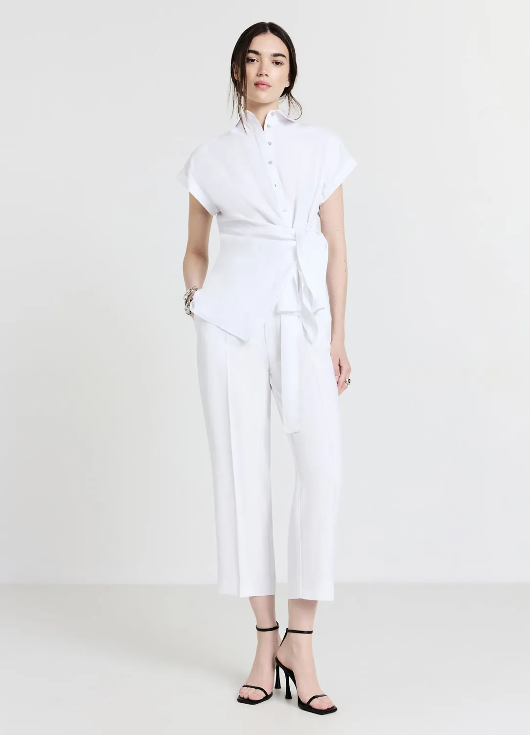Calliope Nodo chemise femme manches courtes coton