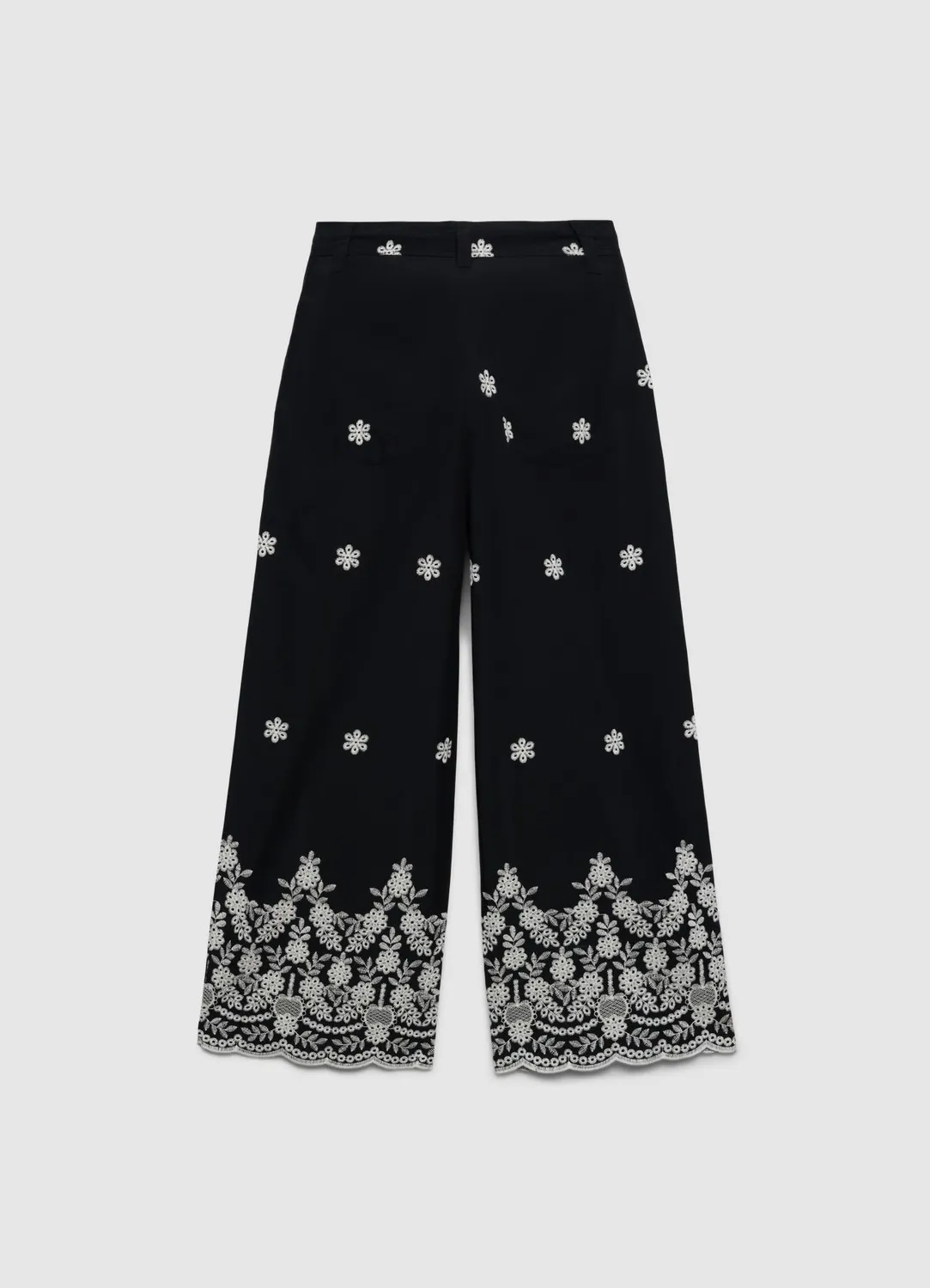 Calliope pantalon culotte femme broderie florale