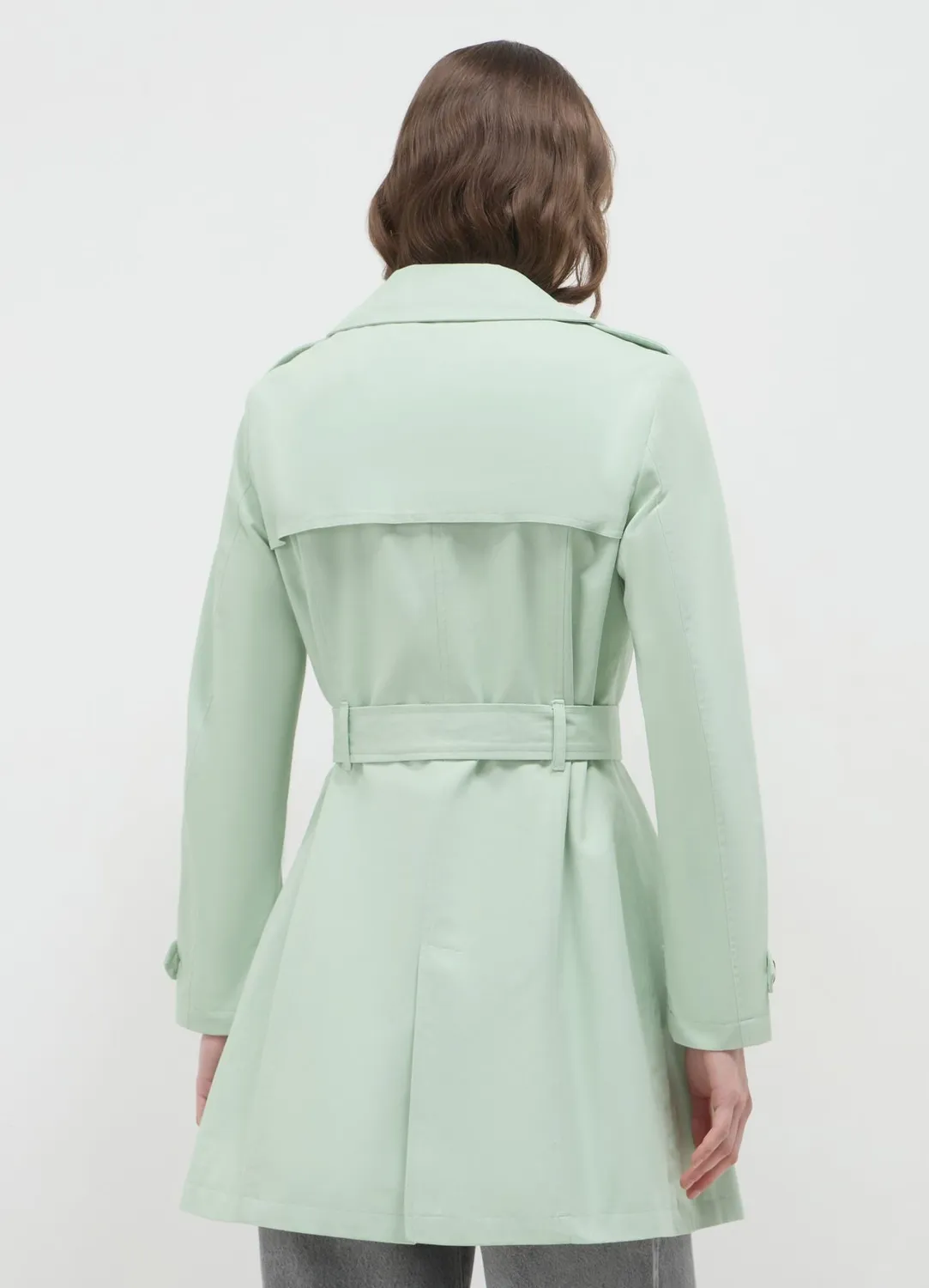 Calliope trench femme coton uni ceinturé