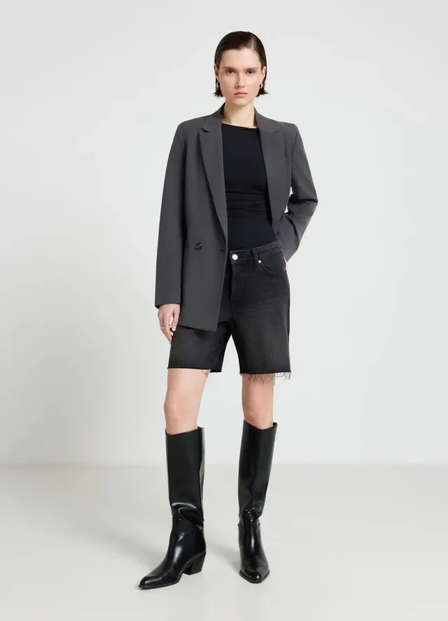 Calliope bermuda jean femme effiloché