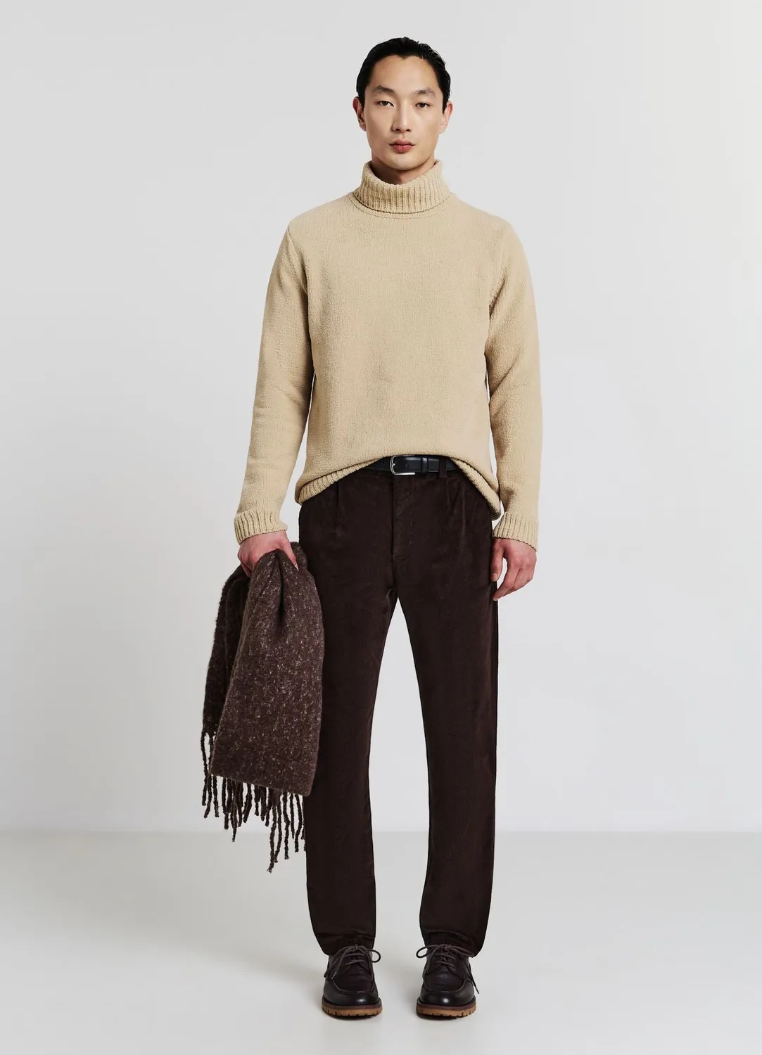 Calliope pull col roulé homme chenille uni regular
