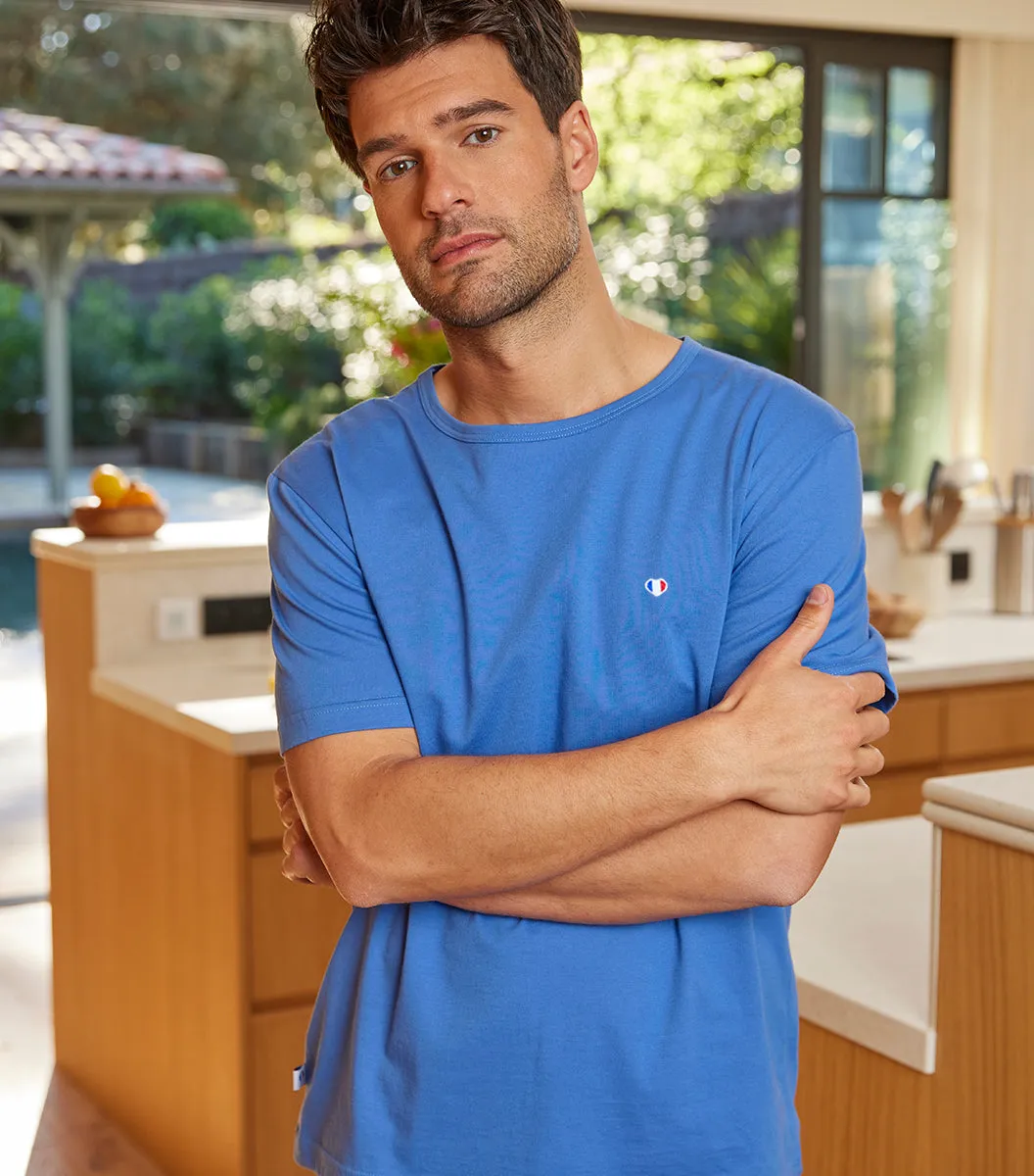 Cocorico Iconique Riviera t-shirt homme bleu riviera coton