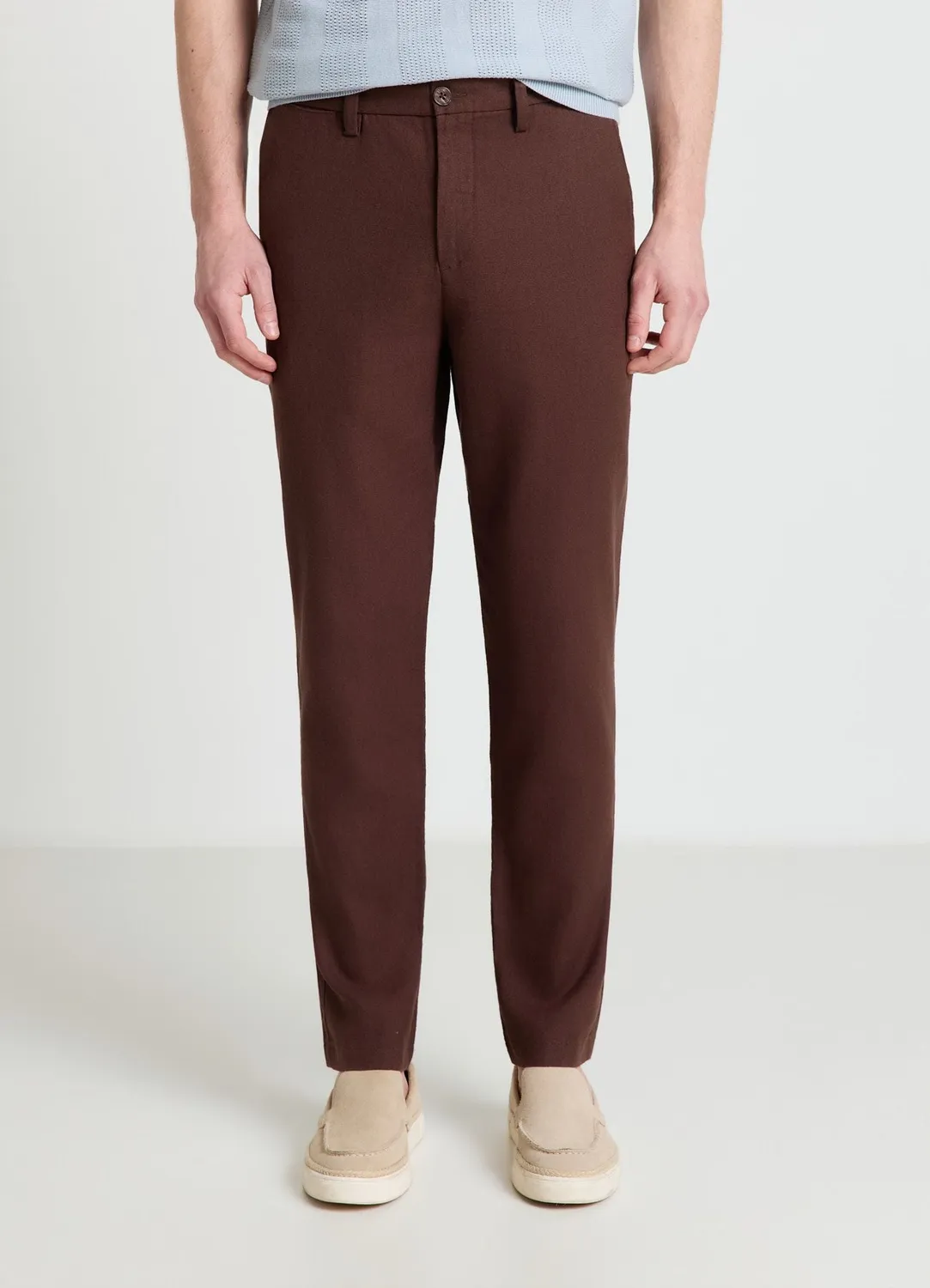 Calliope pantalon chino homme lin regular uni