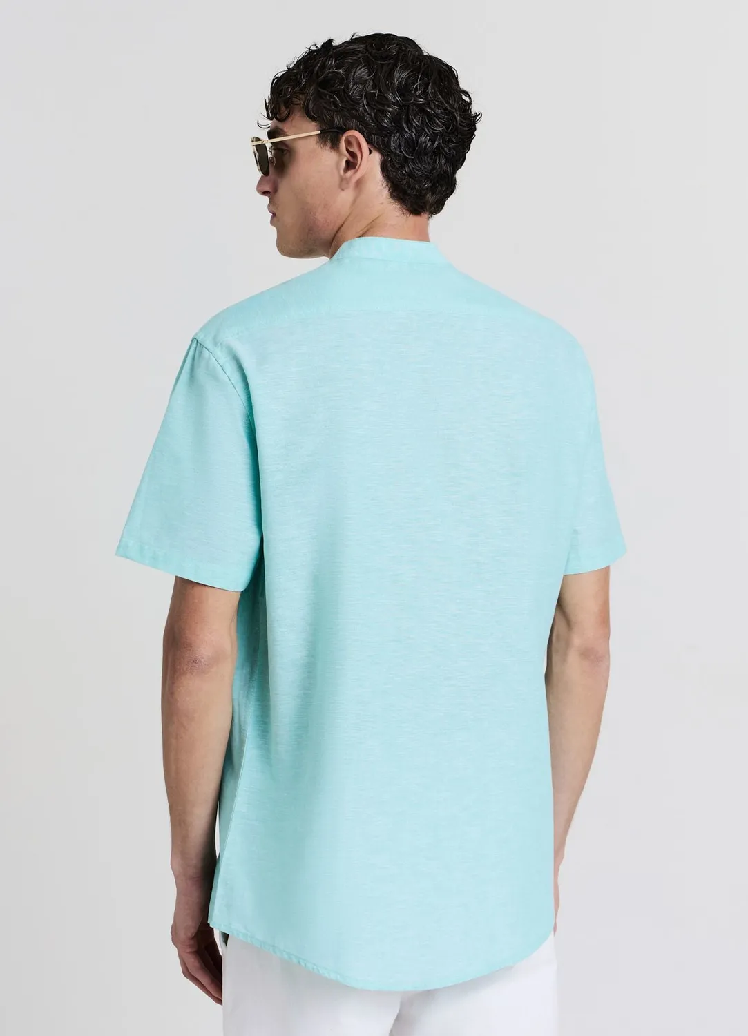 Calliope chemise coréenne lin coton homme manches courtes