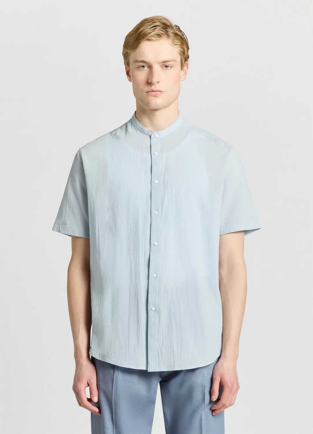 Calliope chemise col coréen homme manches courtes
